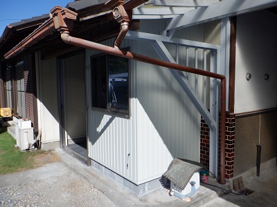 二重玄関 gl鋼板